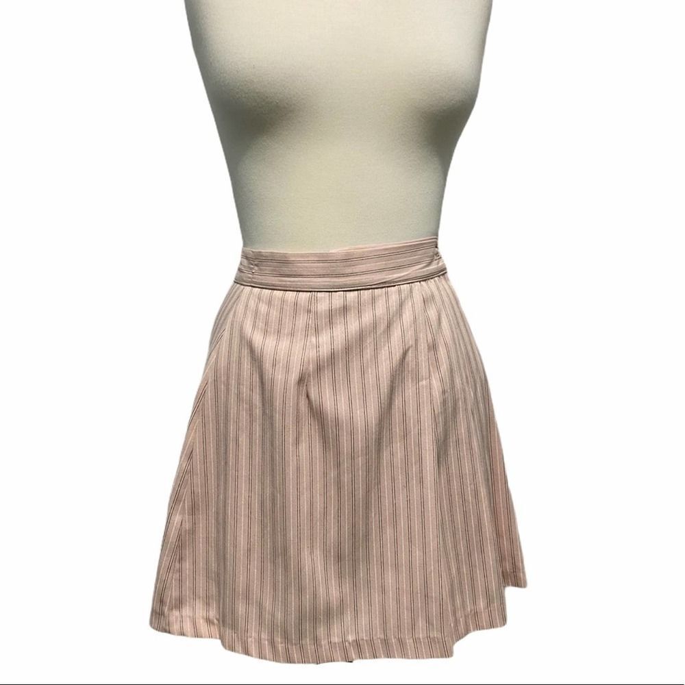 City Triangles 90s Vintage Wrap Mini Skirt Striped Pink 5‎